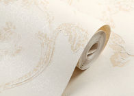 Beige europäische Landhausstil-Tapete mit nicht- gesponnenem Papier, Schlafzimmer-Wandverkleidung