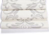 Elfenbein-weißes Damast-Muster-viktorianische Tapete für Innenausstattung, antistatisch